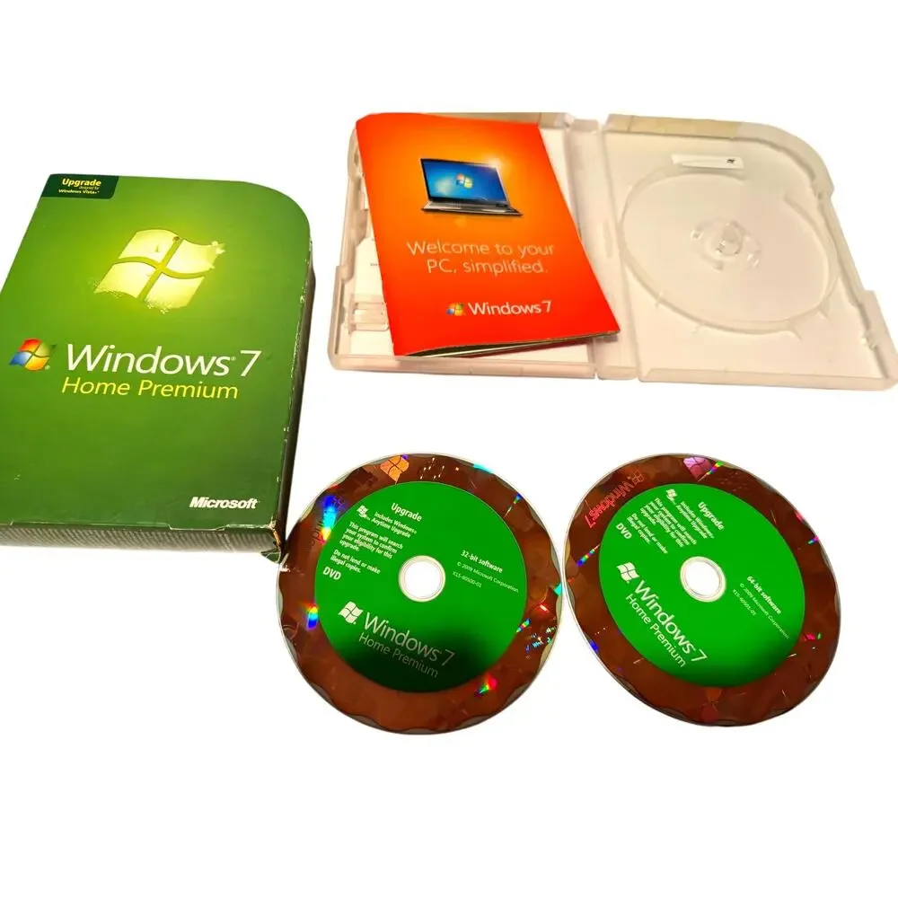 Microsoft Windows 7 Home Premium 32 & 64-bit Standard Software Operating System